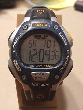 10/$20 Timex Ironman Triathalon 30 Lap Flix Digital Alarm Chrono Men's Watch